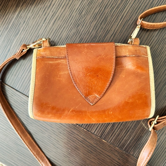 Vintage Leather Crossbody / Belt Bag – Bruno Rossi (Italy) 7.5 x 5 inch - Picture 9 of 10